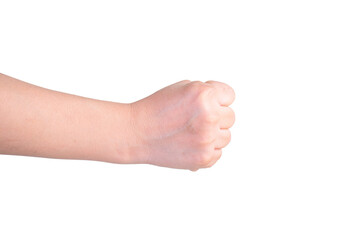 hand on isolated background clipping path