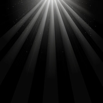 A soft lighting effect bathes the dark background in a magical glow. Rays of warm light sweep across the screen, creating a calming atmosphere.