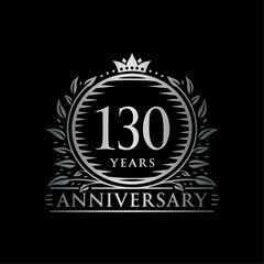 130 years celebrating anniversary design template. 130th anniversary logo. Vector and illustration.