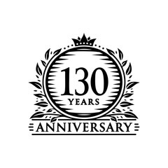 Fototapeta premium 130 years celebrating anniversary design template. 130th anniversary logo. Vector and illustration.
