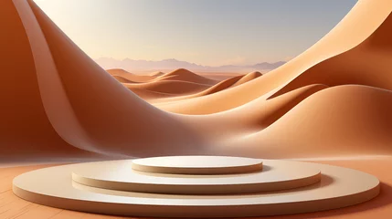 Möbelaufkleber Podium on dessert sand dune background for product placement   © acid2728k