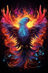 A wise phoenix imparting ancient wisdom