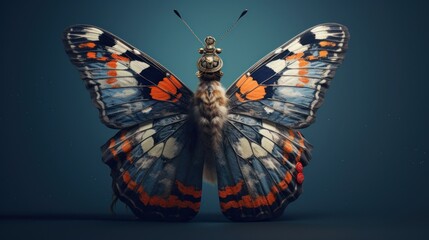 Admiral Butterfly Ai Generative - obrazy, fototapety, plakaty