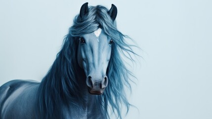 Blue Andalusian horse Ai Generative