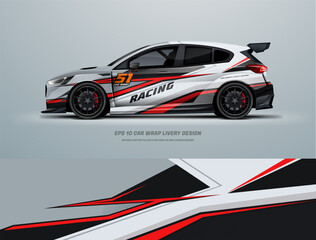 Sporty Racing Car Wrap Livery design vector file eps 10