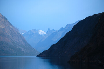Dramatic Prins Christian Sund - a scenic fjord in South Greenland