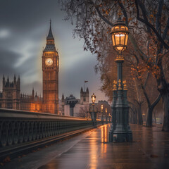 Fototapeta na wymiar Twilight Serenity at Big Ben - Iconic London Landmark