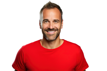 Close up of a happy caucasian man