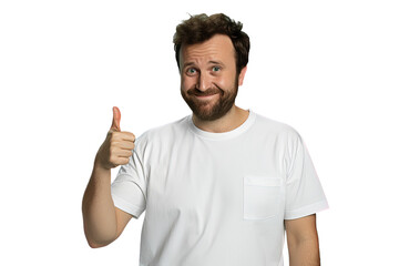 Fototapeta premium Close up of a happy caucasian man. Okay hand gesture