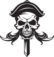 Buccaneers Legacy Badge Skull and Blade Insignia Pirate Captains Insignia Emblem of Maritime Rogues