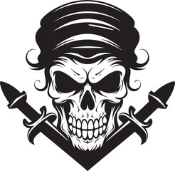 Buccaneers Legacy Insignia Emblem of the High Seas Pirates Legacy Crest Skull Pierced by Dagger