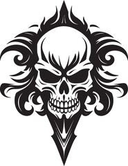 Swashbucklers Insignia Skull with Crossed Daggers Rogue Pirates Crest Iconic Skull and Dagger