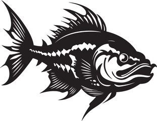 Coral Cascade Tropical Fish Logo Vectors Stream Serenade Freshwater Fish Vector Concepts