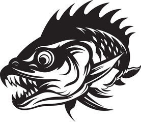 Freshwater Marvels Vector Iconography Exotic Aquatic Treasures Logo Graphics