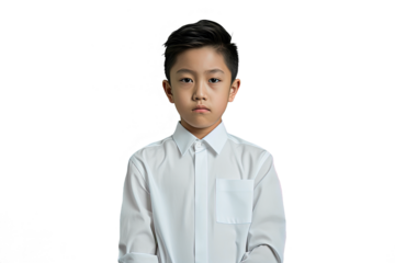 Close up of an angry chinese kid