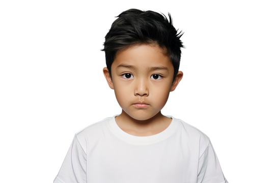 Close up of an angry chinese kid