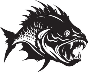 Vibrant Fins Freshwater Fish Icon Design Tropical Splash Vector Logo of Freshwater Beauties