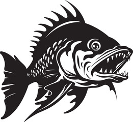 Jungle Jewels Artistic Freshwater Fish Vector Compositions Ripple Radiance Dynamic Tropical Fish Iconic Sketches