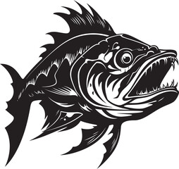 Paradise Piscine Vector Logos of Tropical Fish Radiant Rivers Freshwater Fish Iconography