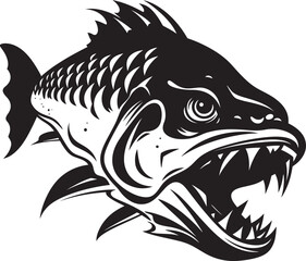 Amazonian Artistry Freshwater Fish Logo Art Coral Connoisseurs Tropical Fish Vector Illustrations