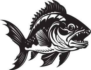 River Radiance Freshwater Fish Logo Inspirations Aquatic Aesthetics Tropical Fish Vector Symbols