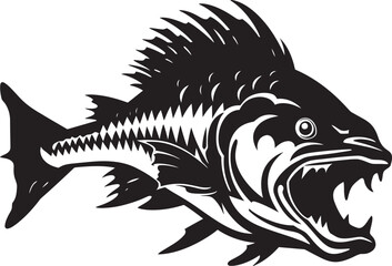 Lively Freshwater Fins Logo Icons Tropical Fish Fantasy Graphic Emblem Design