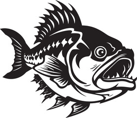 Tropical Tranquility Fish Logo Vector Art Oasis Ornaments Freshwater Fish Logo Illustrations