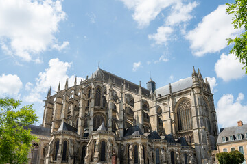 Cathedral le mans in normandie