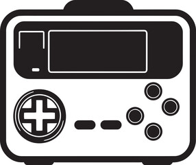 Retro Resurgence Icon Classic Console Emblem Portable Gaming Revolution Retro Vector Design