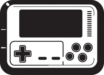 Pocket Sized Nostalgia Retro Console Vector Art Gaming Rewind Vintage Handheld Console Logo