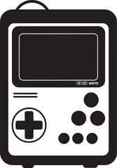 Pixel Perfection Retro Gaming Device Icon Retro Tech Resurgence Portable Console Vector Graphic