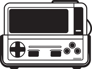 Nostalgic Gaming Oasis Retro Console Icon Blast from the Retro Past Vintage Handheld Console Vector
