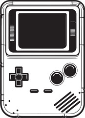 Antique Handheld Game Console Logo Retro Vector Graphic Retro Pocket Gamers Icon Portable Console Vector Design