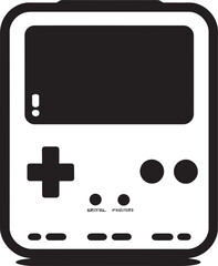 Old School Pocket Arcade Symbol Retro Vector Design 80s Retro Game Companion Logo Portable Console Vector Art