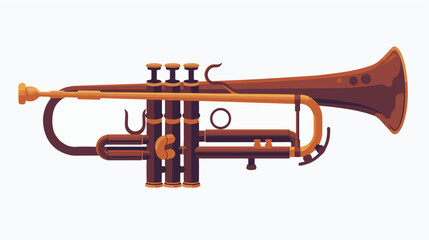 trumpet isolated on white background isolated background