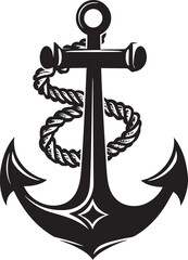 Oceanic Heritage Emblem Anchor Rope Vector Design Nautical Tradition Icon Ship Anchor with Rope Vector Logo