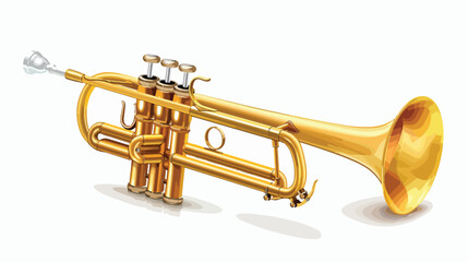 trumpet isolated on white background isolated background