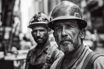 Stand for Rights: Construction Workers on Strike. They are protesting for better wages and working conditions.