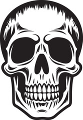 Terrifying Skeletal Emblem Startled Vector Icon Spooky Skeleton Icon Shocked Vector Logo