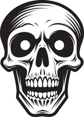 Frightening Skeleton Icon Startled Vector Emblem Chilling Surprise Symbol Shocked Skeleton Graphic