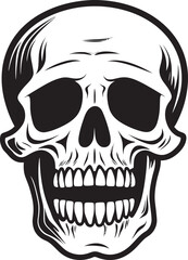 Eerie Skeletal Icon Startled Vector Design Grim Surprise Badge Shocked Skeleton Emblem