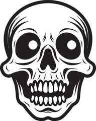 Frightening Skeleton Logo Startled Vector Graphic Chilling Surprise Symbol Shocked Skeleton Design