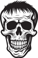 Shocked Bone Structure Graphic Terrifying Skeleton Vector Design Surprised Skeletal Emblem Shocked Vector Logo
