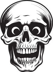 Surprised Skeletal Emblem Shocked Vector Logo Chilling Surprise Symbol Startled Skeleton Vector Graphic