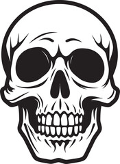 Grim Skeleton Emblem Shocked Vector Logo Design Startled Surprise Graphic Bone Chilling Skeleton Vector Icon