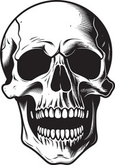 Haunting Skeleton Icon Shocked Vector Graphic Chilling Surprise Emblem Startled Skeleton Vector Design