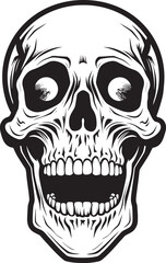 Eerie Surprise Symbol Startled Skeleton Vector Logo Petrifying Skeleton Icon Shocked Vector Graphic