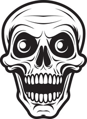 Frightening Surprise Icon Shocked Skeleton Vector Design Surprised Skeleton Graphic Petrifying Vector Logo