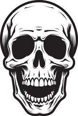 Terrifying Bone Structure Startled Skeleton Vector Icon Scary Skeletal Surprise Shocked Vector Logo