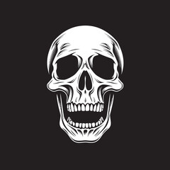 Terrifying Surprise Emblem Bone Chilling Vector Logo Startled Skeleton Icon Shocked Vector Graphic